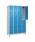 C+P Spind Classic PLUS doppelt 4Abteile 1950x1200x500mm l.grl.bl