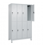 C+P Spind Classic PLUS doppelt 4Abteile 1950x1200x500mm l.grl.gr