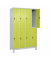 C+P Spind Classic PLUS doppelt 4Abteile 1950x1200x500mm l.grc.gn