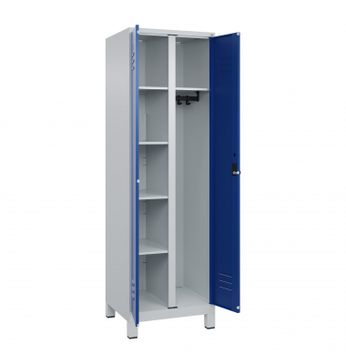 C+P Garderobenschrank Classic PLUS 2Abteile 1950x600x500mm l.gre.bl