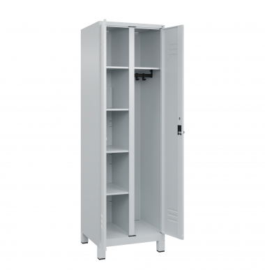 C+P Garderobenschrank Classic PLUS 2Abteile 1950x600x500mm l.grl.gr