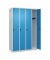 Spind Classic Plus lichtblau, lichtgrau 080000-40-S10004, 4 Schließfächer 120,0 x 50,0 x 185,0 cm