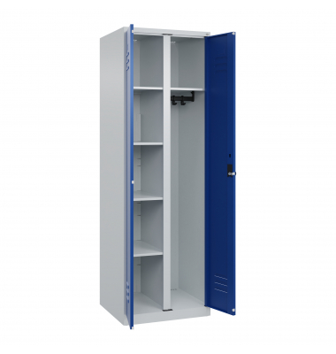 C+P Garderobenschrank Classic PLUS 2Abteile 1850x600x500mm l.gre.bl