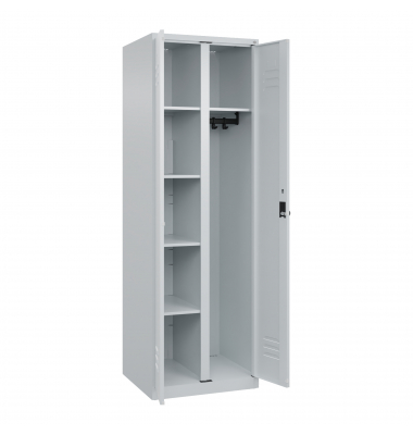 C+P Garderobenschrank Classic PLUS 2Abteile 1850x600x500mm l.grl.gr