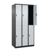 C+P Spind Classic PLUS doppelt 3Abteile 1850x900x500mm s.grl.gr