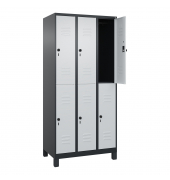 C+P Spind Classic PLUS doppelt 3Abteile 1950x900x500mm s.grl.gr