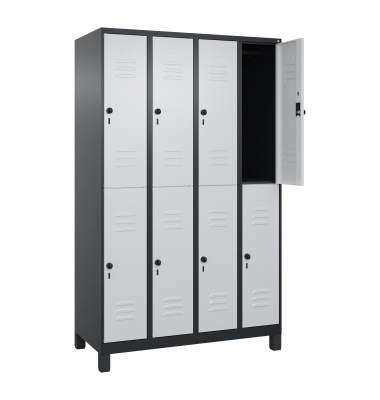 C+P Spind Classic PLUS doppelt 4Abteile 1950x1200x500mm s.grl.gr
