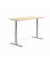 Sitz-Steh-Schreibtisch FLEX MODUL, elektrisch h&ouml;henverstellbar, 60,5-125,5cm (H), 180x80cm (BxT), rechteckig, ahorn / alusilber