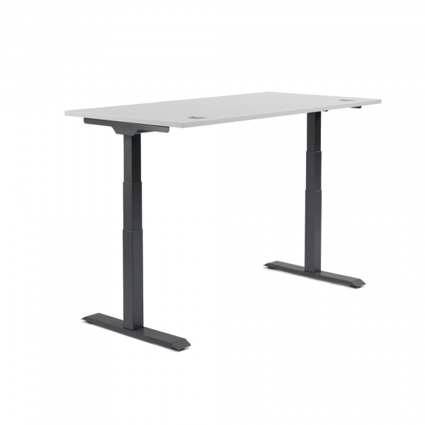 4003969134041 - Sitz-Steh-Schreibtisch Flex Modul 810061881 elektrisch höhenverstellbar 605-1255cm (H) 200x80cm (BxT) rechteckig lichtgrau