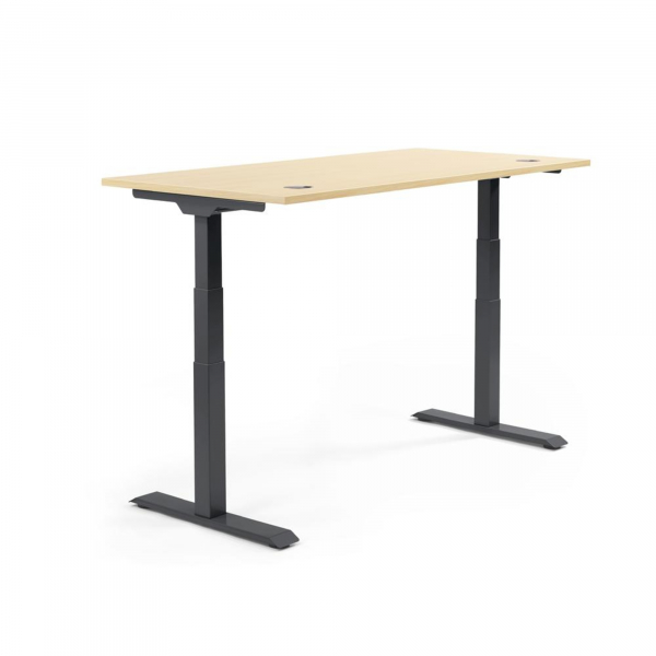4003969134157 - Sitz-Steh-Schreibtisch Flex Modul 810061779 elektrisch höhenverstellbar 605-1255cm (H) 180x80cm (BxT) rechteckig ahorn   S