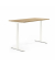 Sitz-Steh-Schreibtisch FLEX MODUL, elektrisch h&ouml;henverstellbar, 60,5-125,5cm (H), 160x80cm (BxT), rechteckig, eiche hell / wei&szlig;