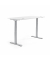 Sitz-Steh-Schreibtisch Flex Modul, elektrisch höhenverstellbar, 60,5-125,5cm (H), 200x80cm (BxT), rechteckig, weiß / alusilber