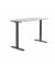 Sitz-Steh-Schreibtisch FLEX MODUL, elektrisch h&ouml;henverstellbar, 60,5-125,5cm (H), 160x80cm (BxT), rechteckig, lichtgrau / schwar