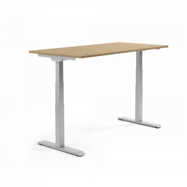 4003969134553 - Sitz-Steh-Schreibtisch Flex Modul 810060871 elektrisch höhenverstellbar 605-1255cm (H) 160x80cm (BxT) rechteckig eiche he