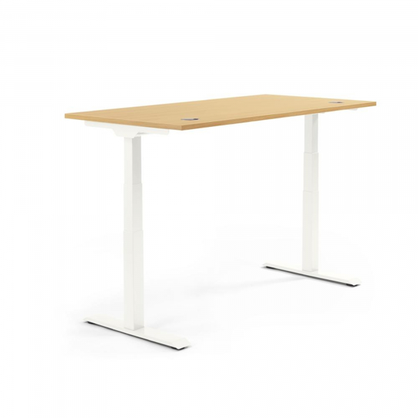 4003969134584 - Sitz-Steh-Schreibtisch Flex Modul 810061372 elektrisch höhenverstellbar 605-1255cm (H) 180x80cm (BxT) rechteckig buche   W