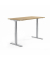 Sitz-Steh-Schreibtisch FLEX MODUL, elektrisch h&ouml;henverstellbar, 60,5-125,5cm (H), 120x80cm (BxT), rechteckig, eiche hell / alusi