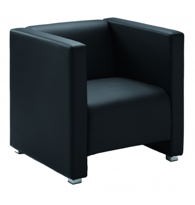 Sessel Kunstleder 700x700x700mm schwarz
