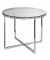 Beistelltisch XABI, 55cm (H), 55x55cm (BxT), rund, transparent / chrom
