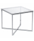 Glastisch eckig 500x450x500 Gestell verchromt