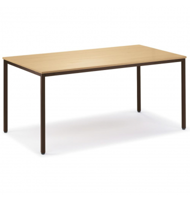 Konferenztisch BASE MODUL 810062472, 72cm (H), 120x80cm (BxT), rechteckig, buche / sepiabraun