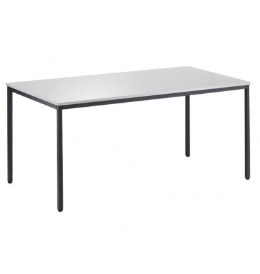 Konferenztisch BASE MODUL, 72cm (H), 120x80cm (BxT), rechteckig, lichtgrau / anthrazit