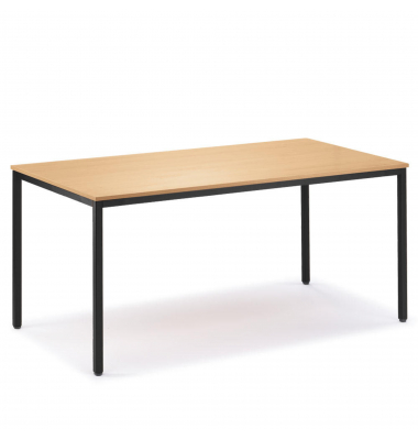 Konferenztisch BASE MODUL, 72cm (H), 120x80cm (BxT), rechteckig, buche / anthrazit