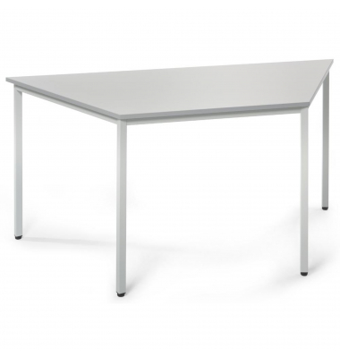 Konferenztisch BASE MODUL, 72cm (H), 160/80x69cm (BxT), 3 Personen, Trapezform, lichtgrau / lichtgrau