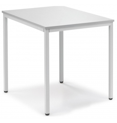 Konferenztisch BASE MODUL, 72cm (H), 80x70cm (BxT), rechteckig, lichtgrau / lichtgrau