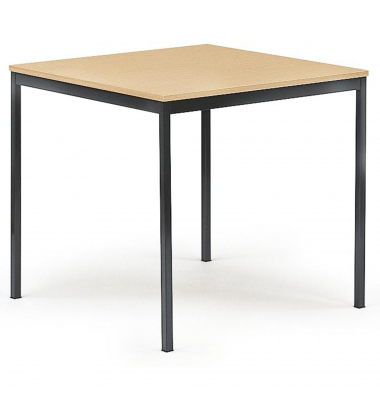 Konferenztisch BASE MODUL 810063872, 72cm (H), 80x80cm (BxT), rechteckig, buche / anthrazit