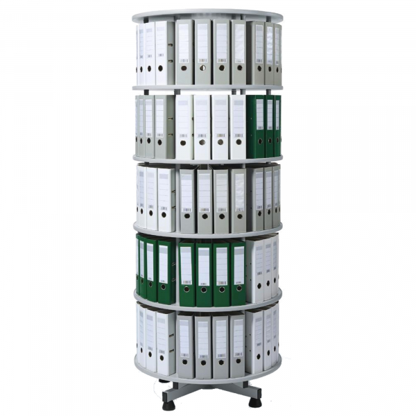 4003969135291 - Ordnerdrehsäule 845013681 lichtgrau 5 Etagen bis zu 120 Ordner 203x80cm (HxØ) 4003969135291 Soennecken