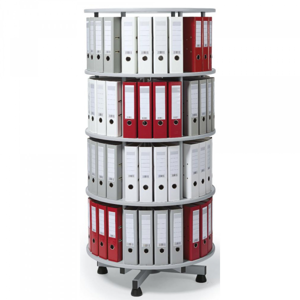 4003969135307 - Ordnerdrehsäule 845013781 lichtgrau 4 Etagen bis zu 96 Ordner 167x80cm (HxØ) 4003969135307 Soennecken