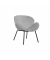 Sessel SMILE grau schwarz Stoff