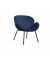 Sessel SMILE blau schwarz Stoff