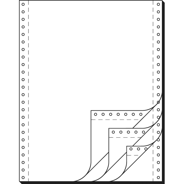 4004360957567 - DIN-Computerpapier  Endlospapier 4fach 12x240 mm (A4 hoch)  Selbst-Durchschreibend blanko 500 Sätze 4004360957567 SIGEL