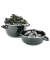 Muscheltopf schwarz 0,75 l