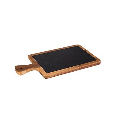 Servierplatte braun, schwarz 26,0 x 18,0 cm