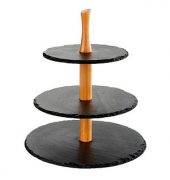 Etagere braun, schwarz 34,0 cm