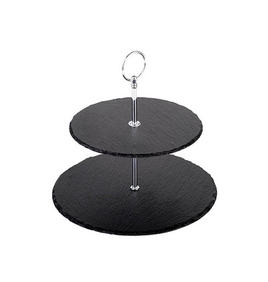 Etagere schwarz, silber 24,0 cm