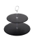 Etagere schwarz, silber 24,0 cm