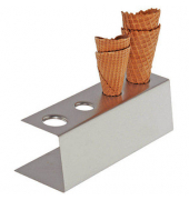 Eistütenhalter silber 9,5 x 27,0 cm