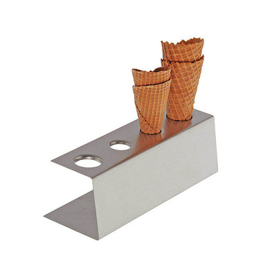 Eistütenhalter silber 9,5 x 27,0 cm