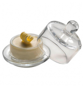 Butterdosen 9,0 cm hoch transparent