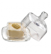 Butterdosen 9,0 cm hoch transparent 0,07 l