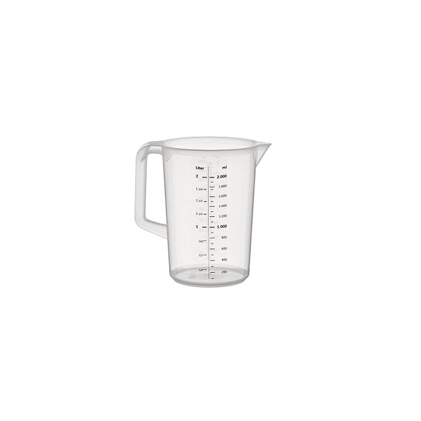 4004133300484 - APS Messbecher transparent geschlossener Griff Litermaß aus PP und mit geprägter Maßskalierung Maße (Ø x H) 15 x 205 cm 2 Liter 4004133300484 - APS Messbecher transparent geschlossener Griff Litermaß aus PP und mit geprägter Maßskalierung Maße (Ø x H) 15 x 205 cm 2 Liter