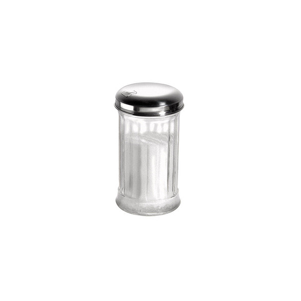 4004133404878 - APS Zuckerdosierer mit Dosierklappe Edelstahl Glas 4004133404878 - APS Zuckerdosierer mit Dosierklappe Edelstahl Glas