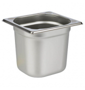 GN-Behälter 15,0 cm hoch silber 2,4 l