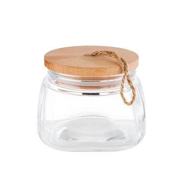 Vorratsdosen WOODY 11,0 cm hoch transparent 1,0 l