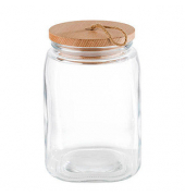 Vorratsdosen WOODY 21,5 cm hoch transparent 2,5 l