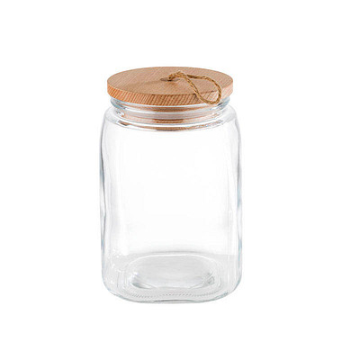 Vorratsdosen WOODY 21,5 cm hoch transparent 2,5 l
