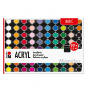 80 Marabu BASIC Acrylfarben farbsortiert 80 x 3,5 ml
